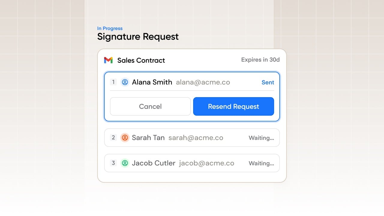 Send multiple e-signatures in HubSpot.