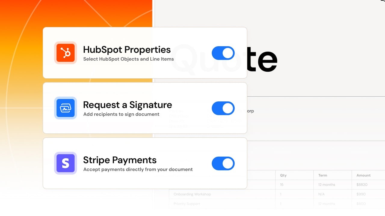 Personalize documents with HubSpot data and more